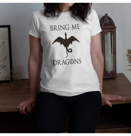Футболка GoT "Bring me dragons" женская, фото 3, цена 450 грн